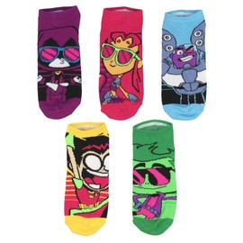 Teen Titans Go! To The Movies Cool Character - Calcetines tobilleros (5 unidades, para hombres y mujeres), Varios colores, 9-11