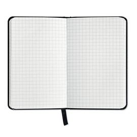 PromotionGift A5 block note checked paper - black