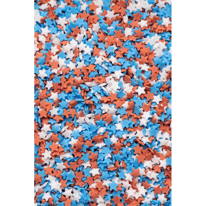SPRINKLY - Matt Stars - Red, White & Blue -