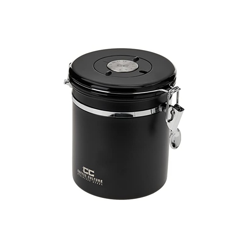 Coffee Culture Coffee Canister, Medium, Black
