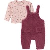 Modern Moments by Gerber Baby Girls' Microplush Overall Sset, Dark