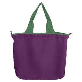 sourcing map Reusable Grocery Bags, 1Pcs 20" x 16" Washable Shopping Totes Fit in Pocket, Foldable Drawstring Lightweight Grocery Bag for Shopping, Camping and Traveling (Purple)