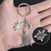 4 Pieces Turtle Keychains, Creative Cute Keychains, Animal Keychains, Metal