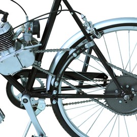 GREHUA Motorized Bike Chain Tensioner Arch with Idler Pulley Adjuster Kit for 2 Stroke 48cc 50cc 60cc 66cc 80cc 49cc Engine Bicycle Parts Motor Heavy Duty Rainbow Shape Bracket Black