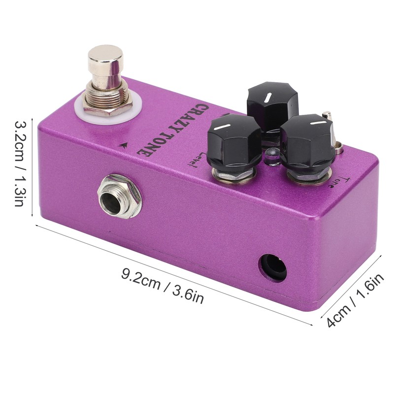 Distortion Guitar Effect Pedal Crazy Tone Fully Analog Circuit Accessory