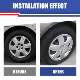 Winjet Lacquer 15" Hubcaps Wheel Covers for Toyota Corolla 2005-2008 [2005 2006 2007 2008 Toyota Corolla] Wheel Tire Covers 15 inch Hubcaps Set of 4 with Decoration Nuts (15 Inch, Lacquer)