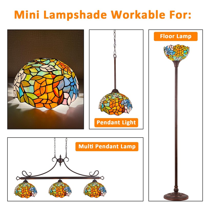 Capulina Tiffany Lamp Shade 12 Inches Wide Accessories Replacement Wisteria