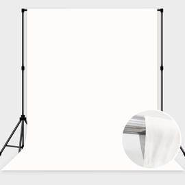 Photo Backdrop White Screen Background Fabric Professional Photography Solution 10x10ft Seamless Design eliminates Wrinkles Professional Portrait Short Video Minimalist Theme Decoration