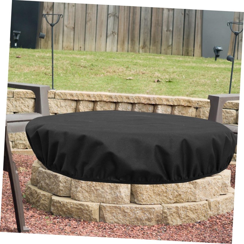 Gatuida Round Heavy Duty Fire Pit Cover Fireproof Oxford Cloth