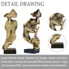 aboxoo Thinker Statue, Silence is Gold Abstract Art Figurine, Modern
