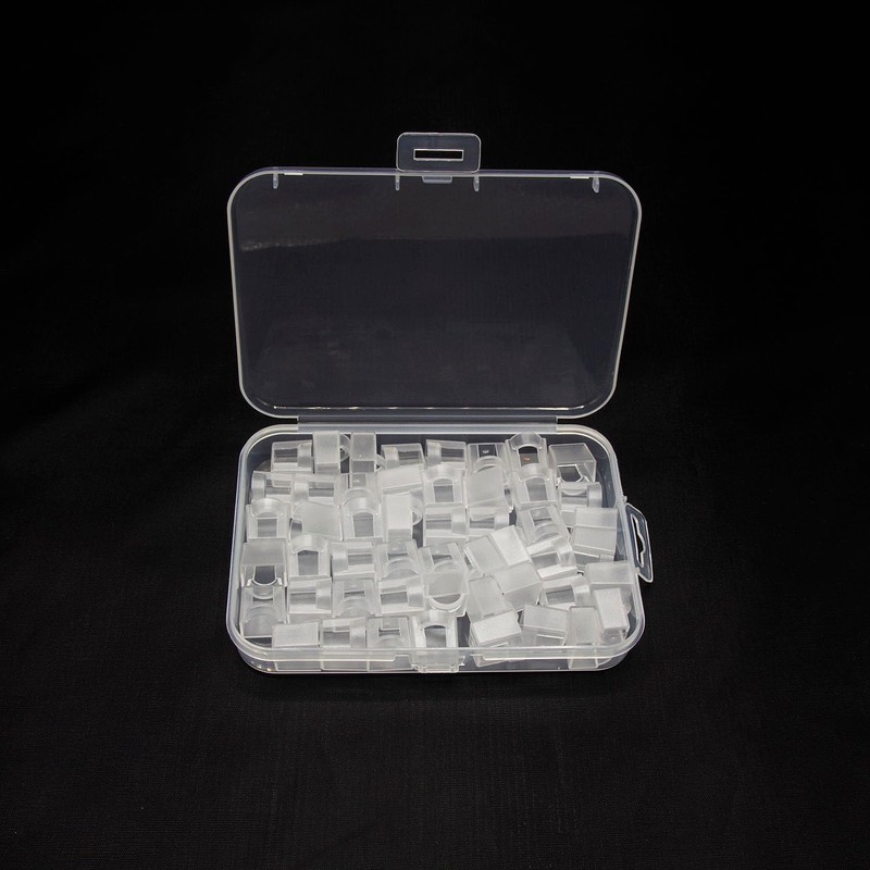 HiCHN RJ45 Plug Protector Dust Covers 50 Pcs Transparent Click