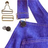 Trimming Shop 35mm Metal Dungaree Buckles with Tri-Glide Sliders &