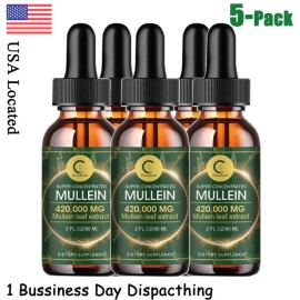 GPGP Greenpeople Mullein Leaf Extract Lung Support Supplement - Lung Cleanse Respiratory Herbal