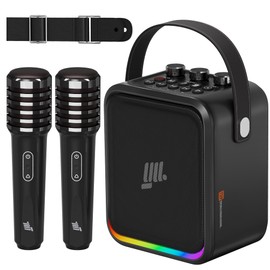 YLL Portable Bluetooth Karaoke Machine: 60W Powerful Speaker with 2 Wireless Microphones, Lightweight with Shoulder Strap, Perfect for Adults & Kids, Home & Outdoor Party