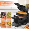 1400W Waffle Maker, Double Belgian Waffle Maker 180°Flip, Waffle Iron