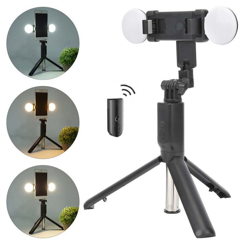 Selfie Stick Handheld MultiFunctional Foldable Live Tripod Portable Double Fill