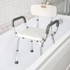 Shower Chair Seat with Padded Armrests and Back,Bathroom Bench Slip