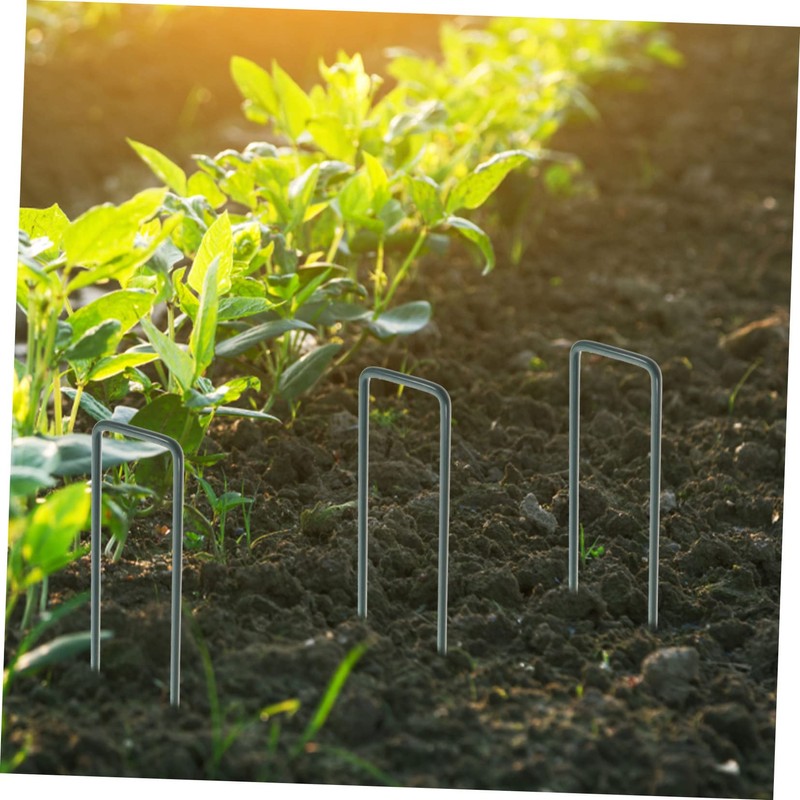 CORHAD 10 pcs Heavy Duty U Shaped Garden Ground Pegs