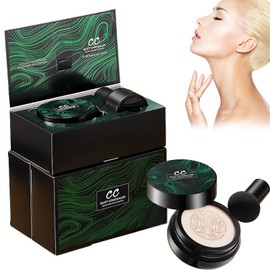 Mushroom CC Cream Foundation, Pilzkopf Luftkissen CC Creme, Kissen Foundation, Make up Concealer für Gesicht und Hals, Make-up Für Alle Haut (Natürlich)