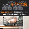W10195417 UPGRADED 4 Pack Dishwasher Replacement Wheels - Lower Rack