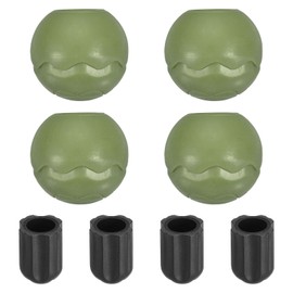 PATIKIL 0.59 Inch Chair Feet Replacement, 4 Pack TPE Outdoor Camping Chair Leg Tips Ball Cap Folding Chair Legs Floor Protectors Stability on Rugged Fit for 0.59"(15mm) Chair Feet, Green