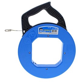 IDEAL Electrical 31-066 Stainless Steel Fish Tape – 120 ft. Stainless Steel Fish Tape w/ Formed Hook & Tuff-Grip Pro Case, Non-Oily Finish, Laser Etched Increments