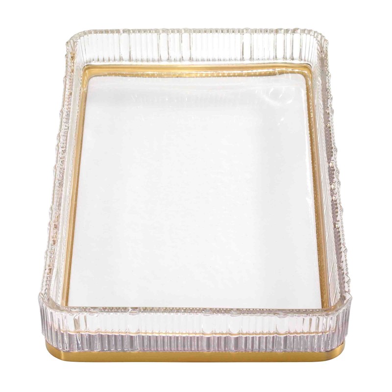 Nicole Miller - Vanity Tray, Glass Countertop Accessories, Dorm Room