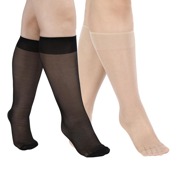 Zuimei 12 Pairs Women Knee High Socks Plus Size Pop