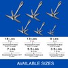 MarineNow Galvanized Folding Grapnel Boat Anchor - Choose by Weight