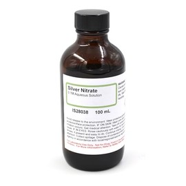 ALDON Innovating Science Silver Nitrate Solution, 0.1M, 100mL - The Curated Chemical Collection