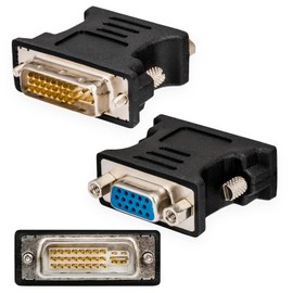 DVI-I to VGA 24+5 Adapter Male Female Passive Monitor Adapter D-SUB Analog DVI-I Male 24+5 / VGA Female Dual Link Soft Connector for Monitor TFT PC Projector Computer Graphics Card
