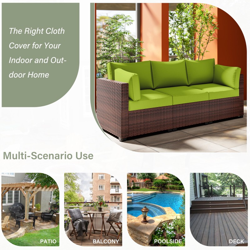 Pakunoda 8 pcs Outdoor Cushion Slipcovers Outdoor Patio Cushions Covers