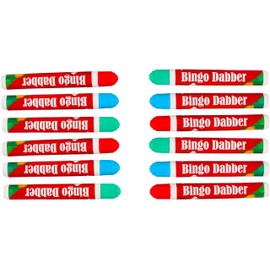M1SS Bingo Dabbers - 4 Pack, 12 Dabbers, Bright Red, Blue, and Green, Non-Drip Bingo Pens, Perfect for Bingo Nights at Bingo Halls & With Friends and Family, Mess-Free Pens