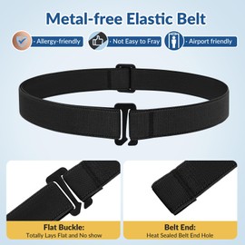 JASGOOD 3 Pack Kids No Show Stretch Belt for Boys Girls Jeans invisible Nickel Free Elastic Belt with Flat Buckle