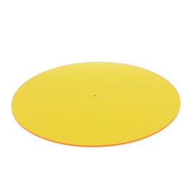 Turntable Mat, Acrylic Record Player Slip Mat Record Platter Slipmat for 12 Inch Record Player (Transparent Yellow)