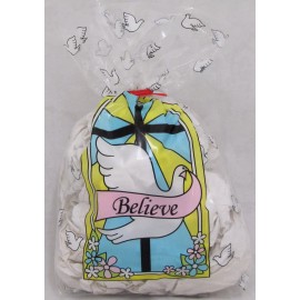 Oriental Trading "Believe" Religious Cello Goody Treat Bags Clear 24 Count New