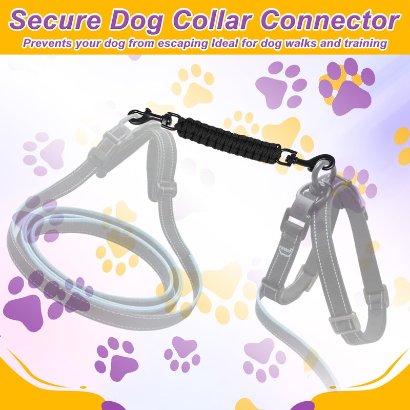 Qianyu Pack of 2 Dog Collar Clips Prong Collar Clamp