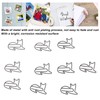 100pcs Cat Shape Paper Clips Increased Slip Resistance Rustproof Metallic