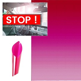 Solux Sun Visor 59x7.9" Solar Film Strip for Windshield, graduate opacity on Clear Base Non reflective and without metallization Sunshade Band Pink