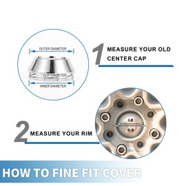 A ABSOPRO Universal Wheel Center Hub Cap Durable 69mm 2.72" Outside Diameter SUV Van Wheel Hubcap Rim Center Cover Truck Plastic Black Silver Tone