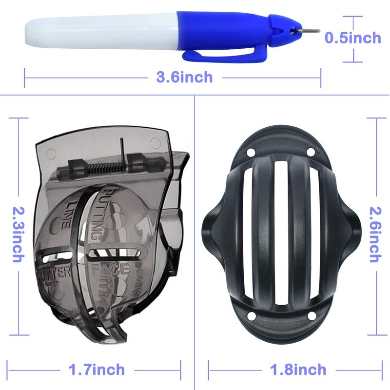 CUALFEC 6 Pack Golf Ball Line Drawing Marker Golf Ball