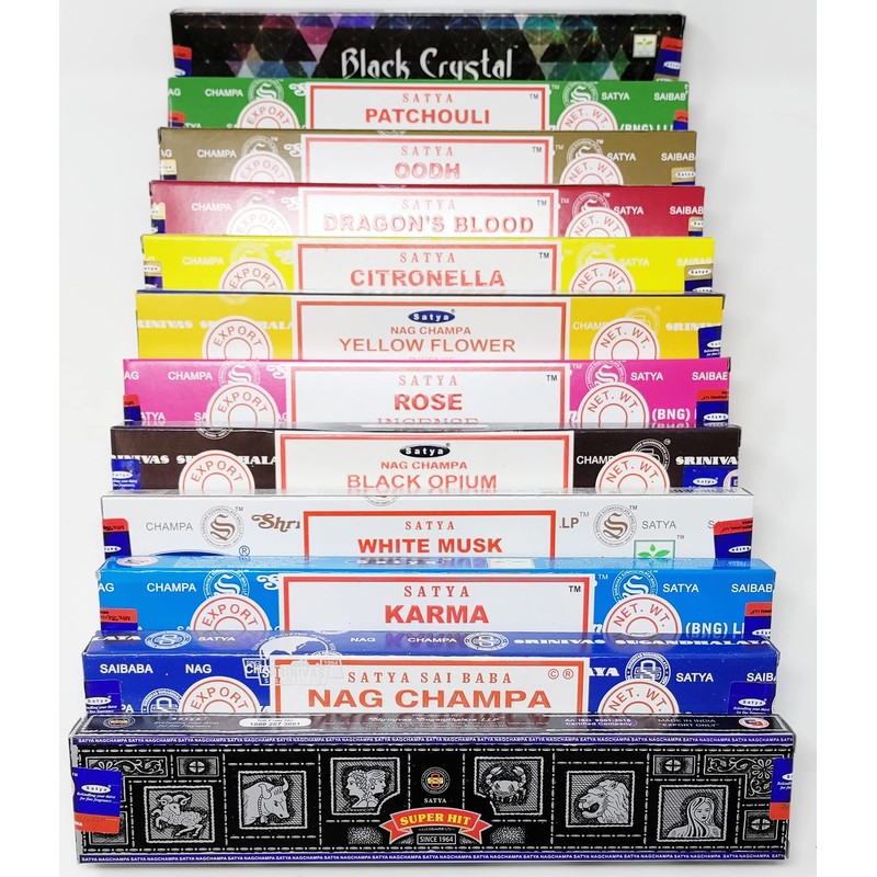 Satya Nag Champa and JRose Collections Combo Set of Incense