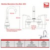 Dica 4053 Mezcladora de 4" Tipo Bar para Lavabo con