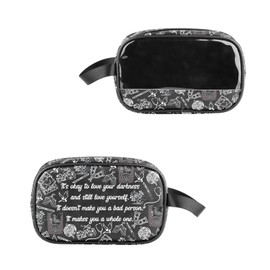 VAMSII Dark Fantasy Romance Gifts Fantasy Novel Toiletry Cosmetic Bag Bookish Merch Gift (CADarkToiletry)