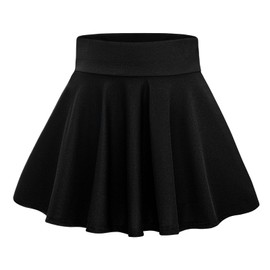 KAKU NANU Skorts for Girls Black School Skirt Ruffle Pleated Girls' Skirts & Skorts with Shorts 11 12 Years