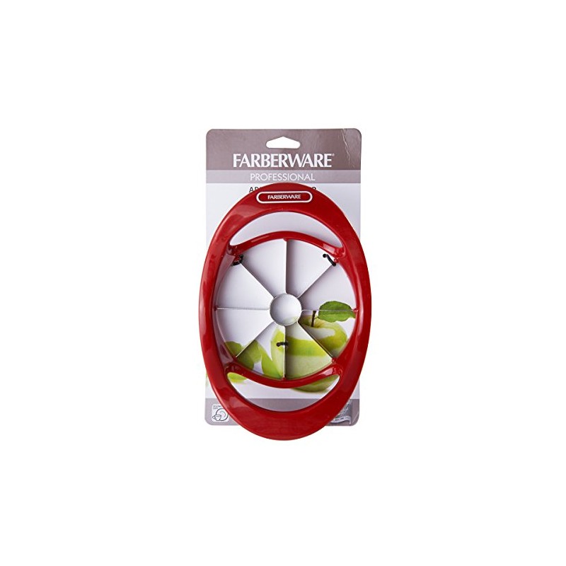 Farberware Professional Plastic Apple Corer/Wedger with Stainless Steel Blades, Red