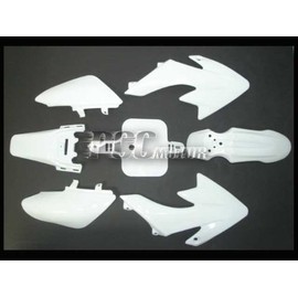 2L WHITE PLASTIC FENDER KIT HONDA CRF XR50 CRF50 SDG SSR 110 125 BIKE PS01 by PCC MOTOR