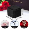PUFEUOO Velvet Ring Box, Square Engagement Ring Box, Small Jewellery