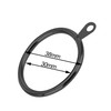 iCatchy Black Metal 30mm Curtian Ring Hanging Hooks for Smoothly