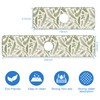 Kitchen Sink Splash Guard Mat Sage Green Leaf Fern Herbs